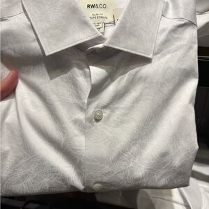 RW&CO. Men's Subtle Patterned White Shirt